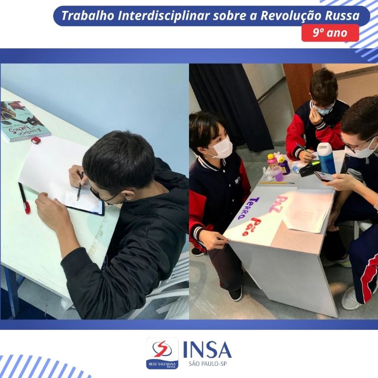 Trabalho Interdisciplinar (Língua Portguesa e História) - Revolução Russa  9º ano